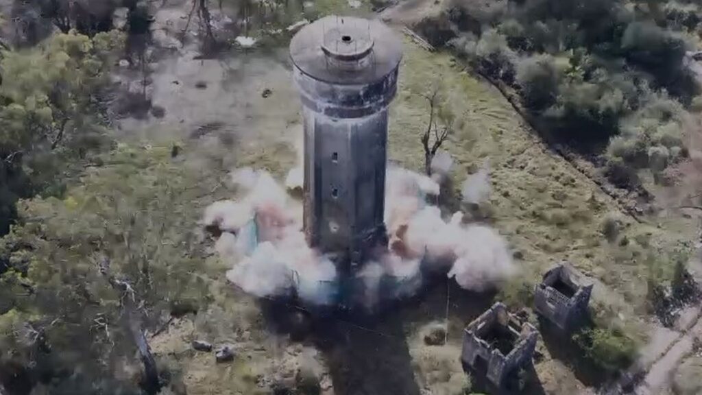 Voladura de una torre en Curuzú Cuatiá