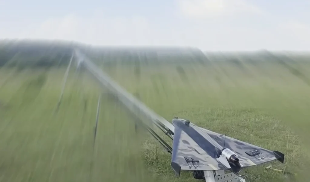 A new interceptor drone to counter Russia jet-powered Shaheds. (Photo by Security Service of Ukraine/Telegram)